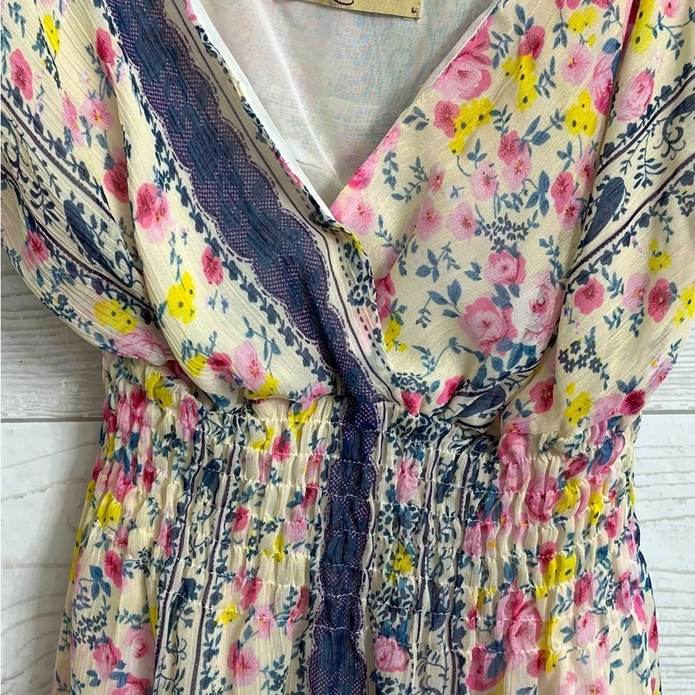 Romy Women’s Shear Floral Sleeveless Midi Summer Dress. Size L - Picture 3 of 4